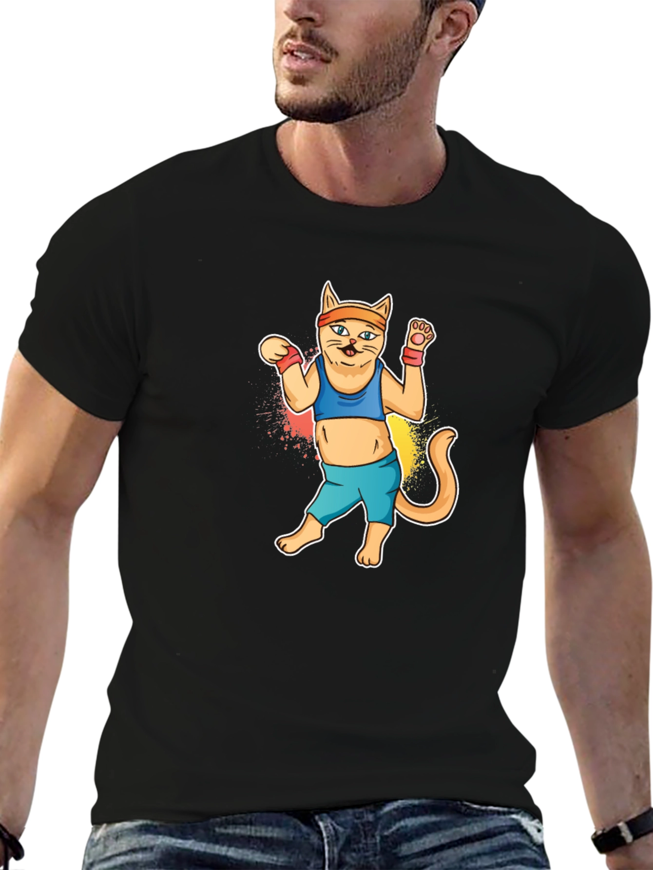 Dancing Workout Cat T-Shirt