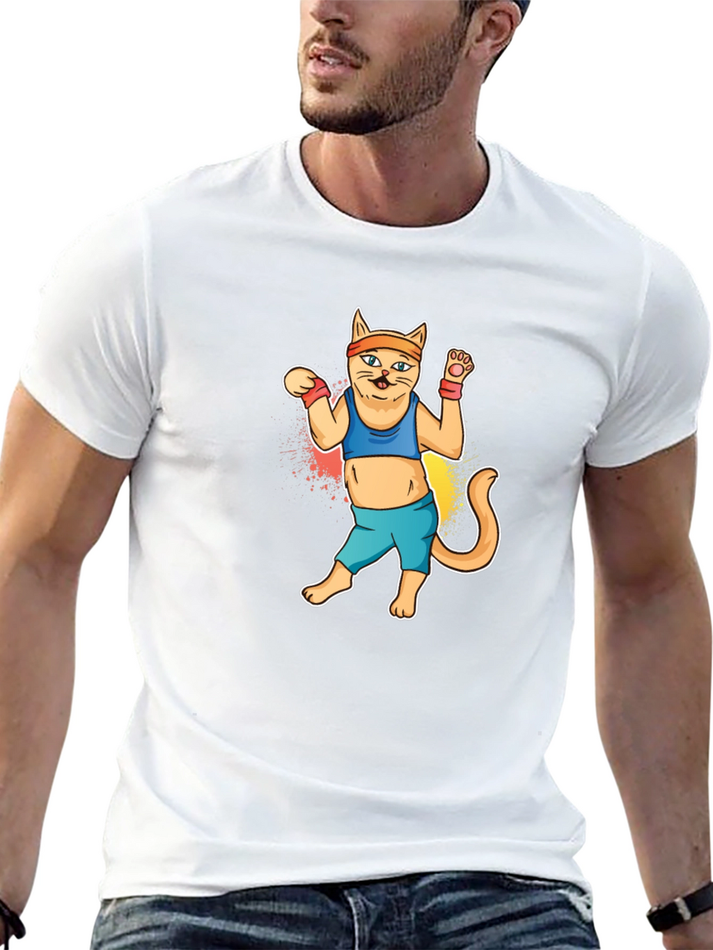 Dancing Workout Cat T-Shirt