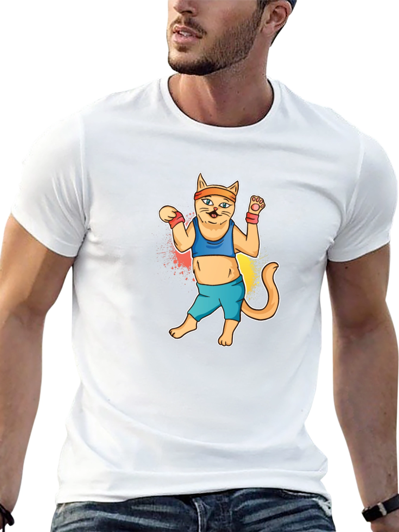 Dancing Workout Cat T-Shirt