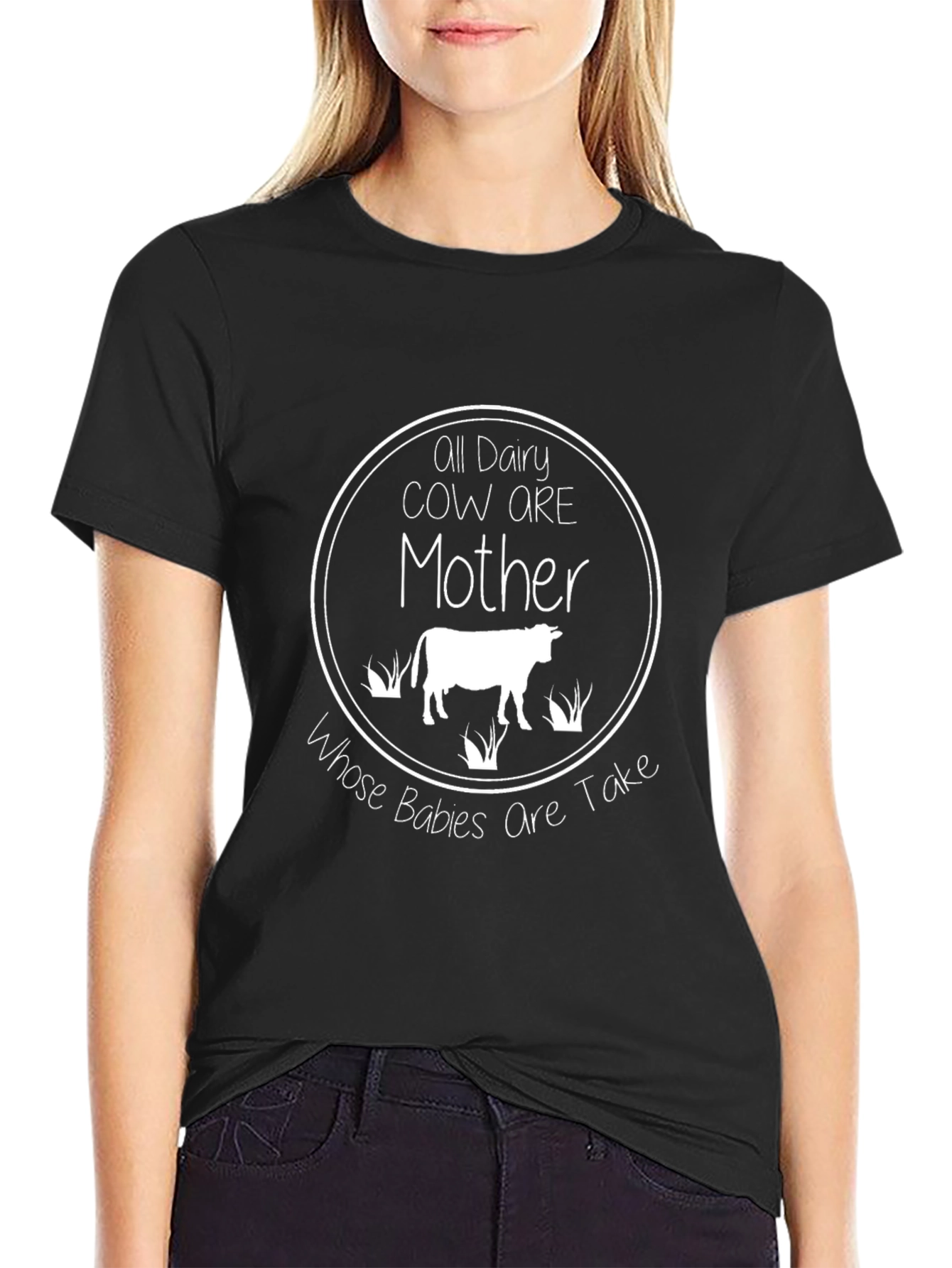 Vegan T-Shirt: All Dairy Cow Are Mother Graphic Tee