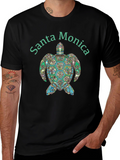 Santa Monica Turtle Graphic Tee - Black