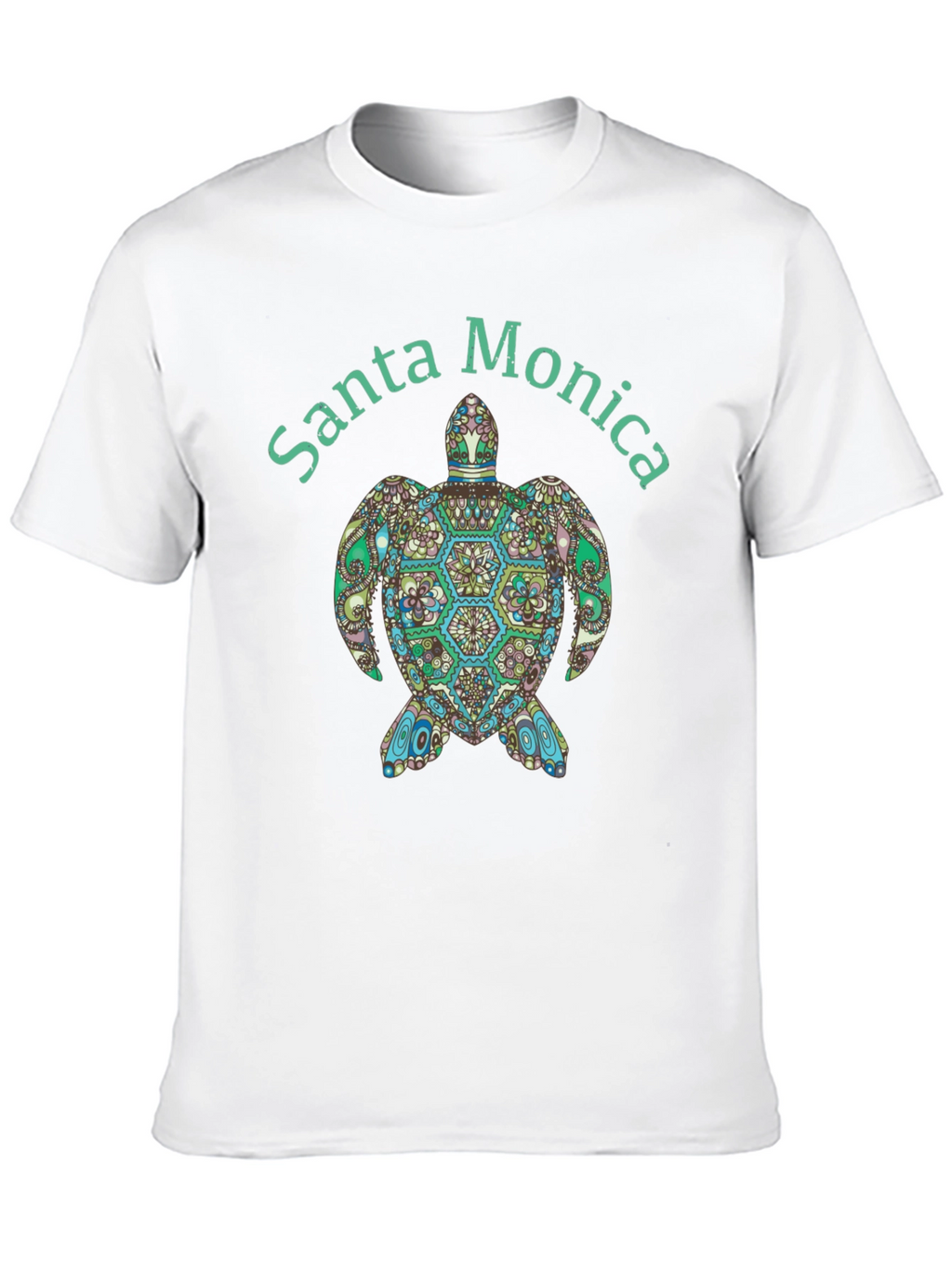 Santa Monica Turtle Graphic Tee - Black