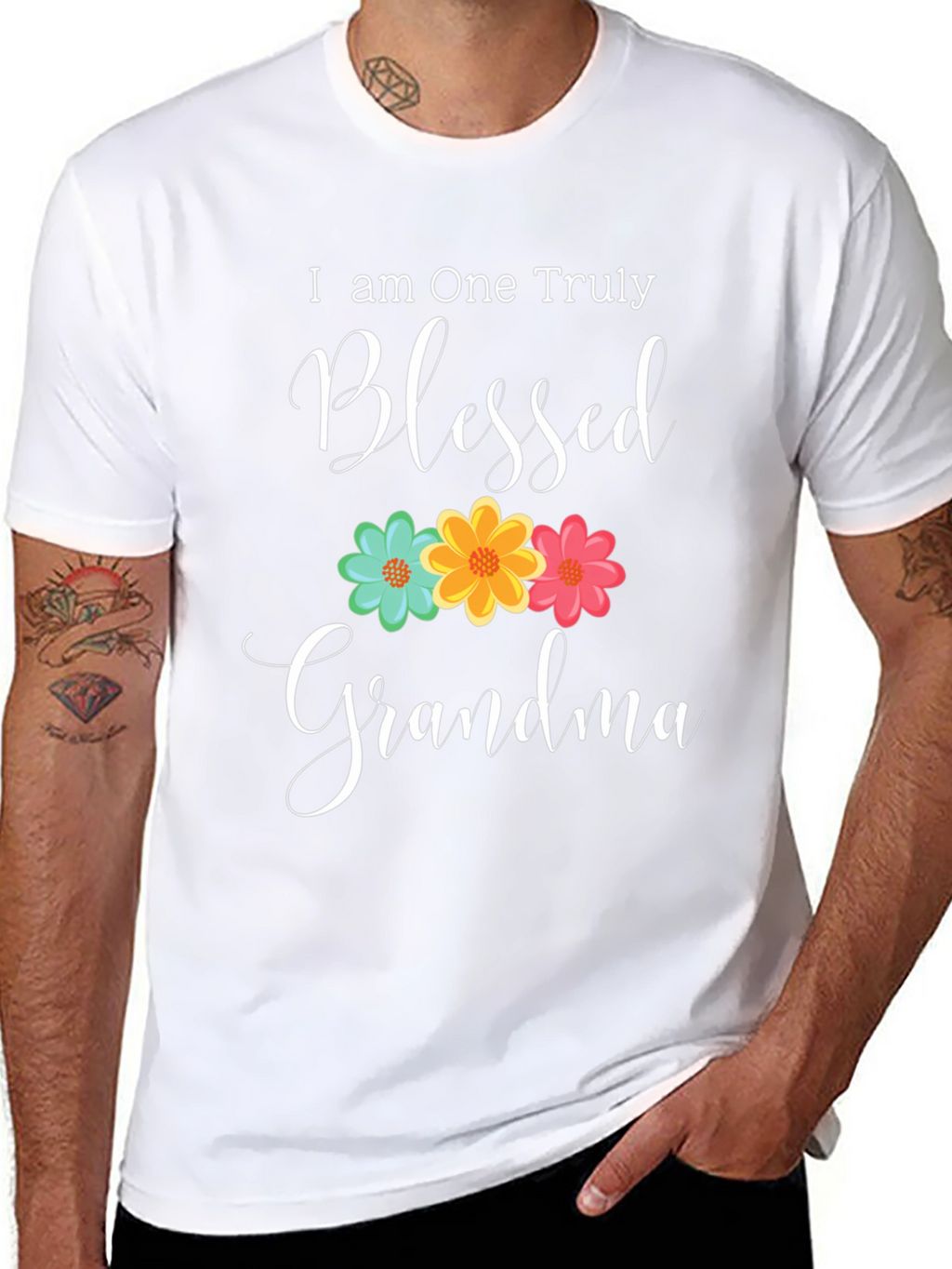 Blessed Grandma T-Shirt - Floral Design