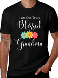 Blessed Grandma T-Shirt - Floral Design