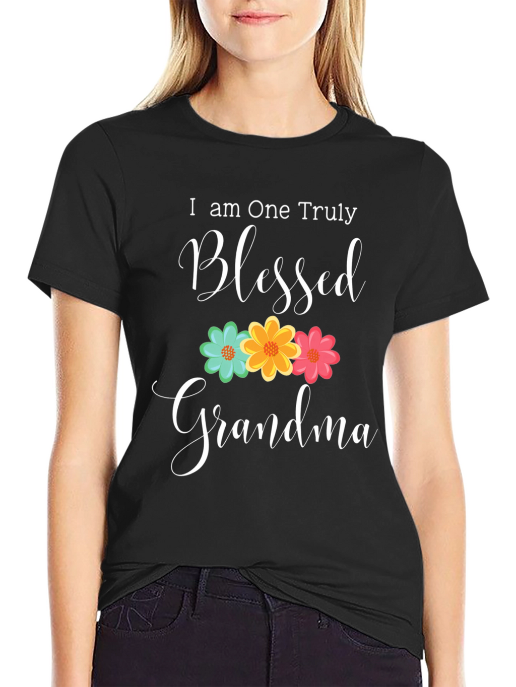 Blessed Grandma T-Shirt - Floral Design