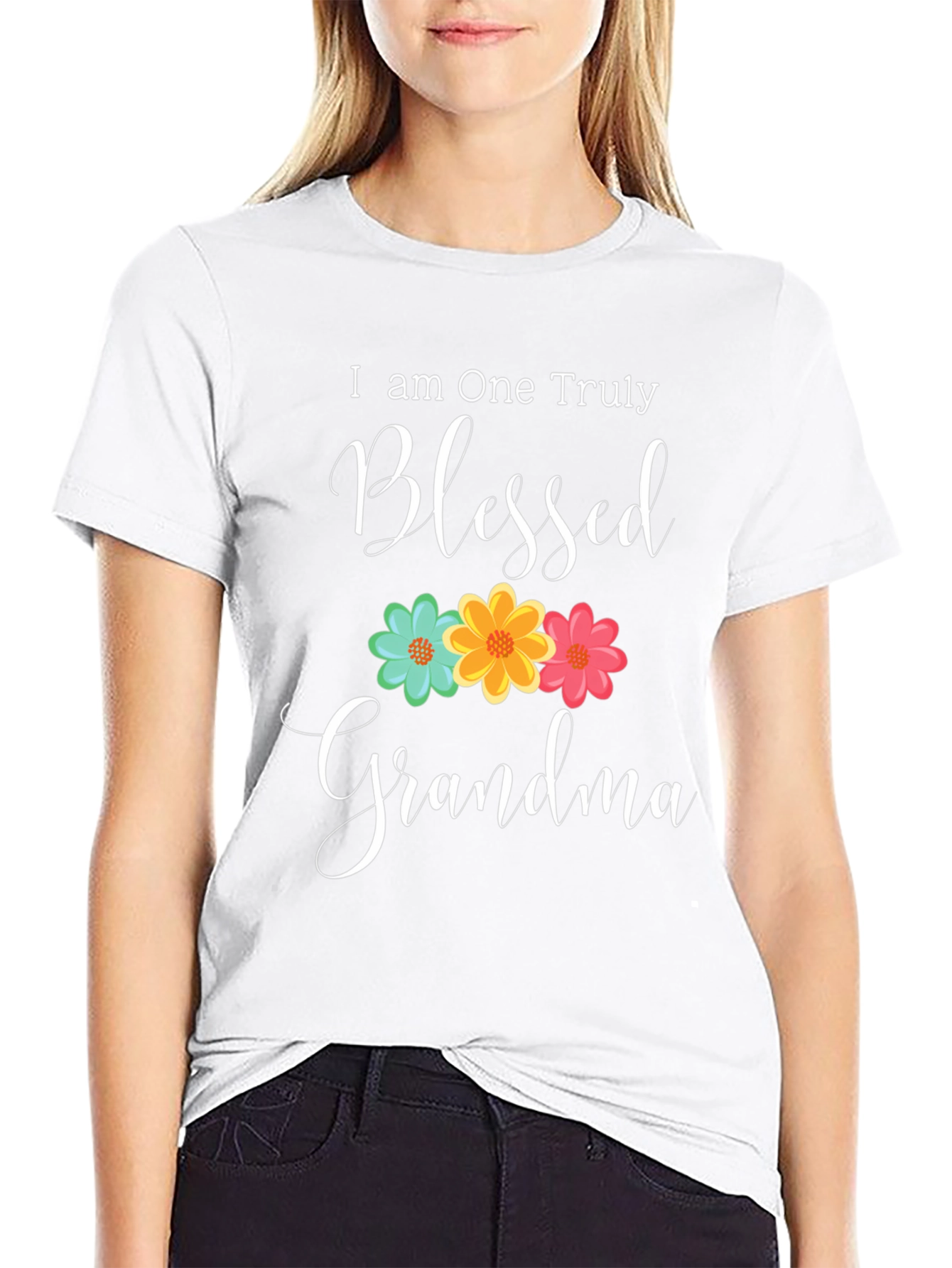 Blessed Grandma T-Shirt - Floral Design