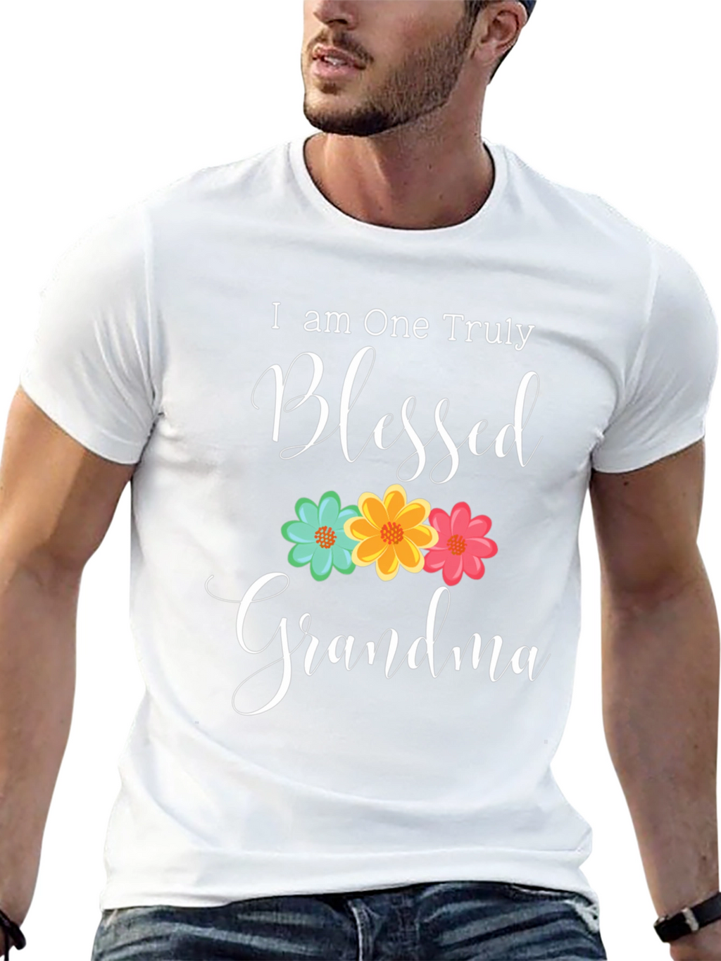Blessed Grandma T-Shirt - Floral Design
