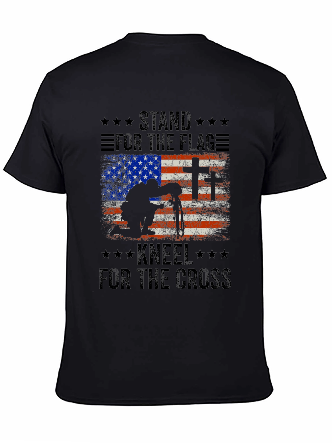 Stand for the Flag Kneel for the Cross T-Shirt