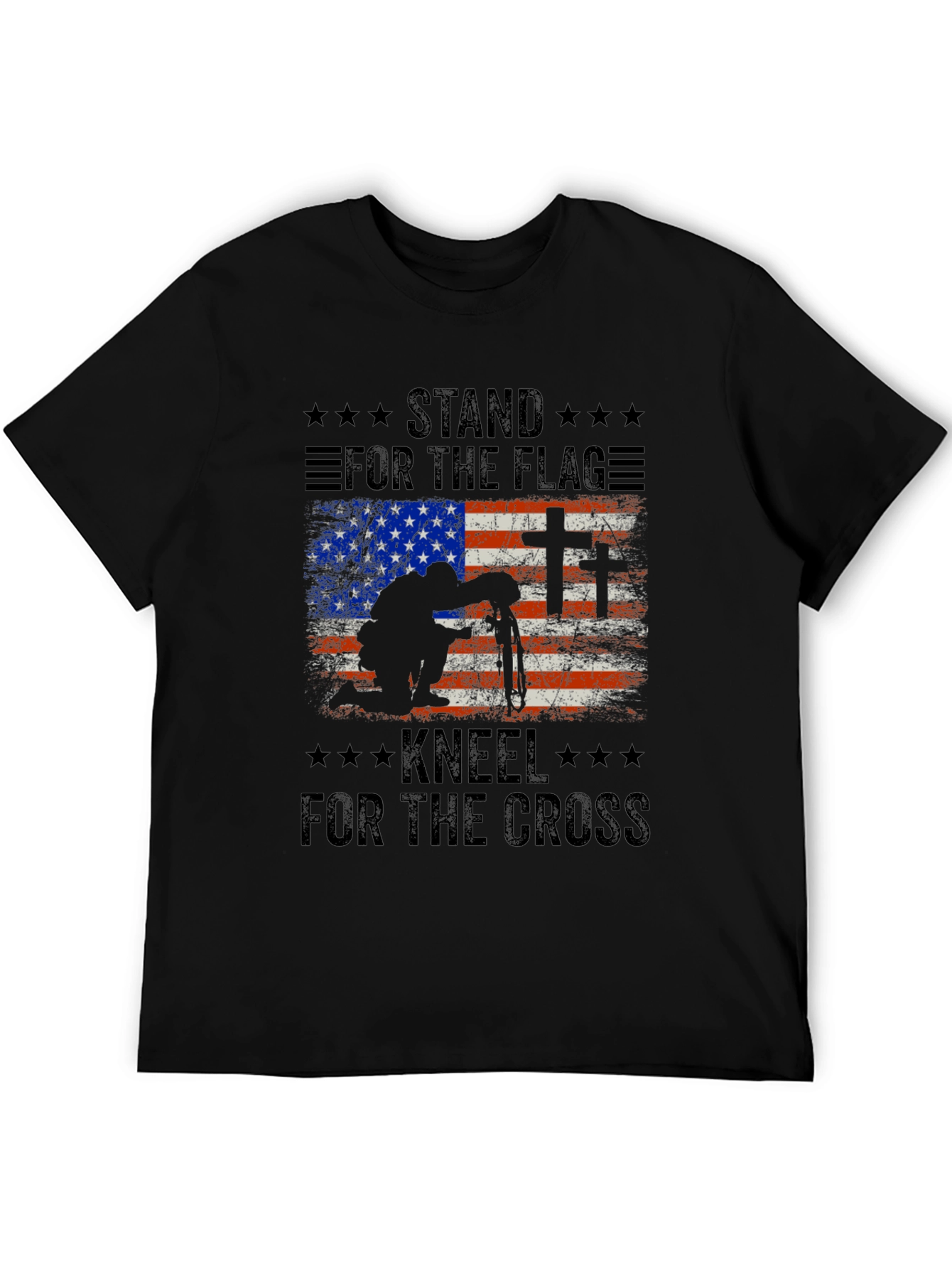 Stand for the Flag Kneel for the Cross T-Shirt