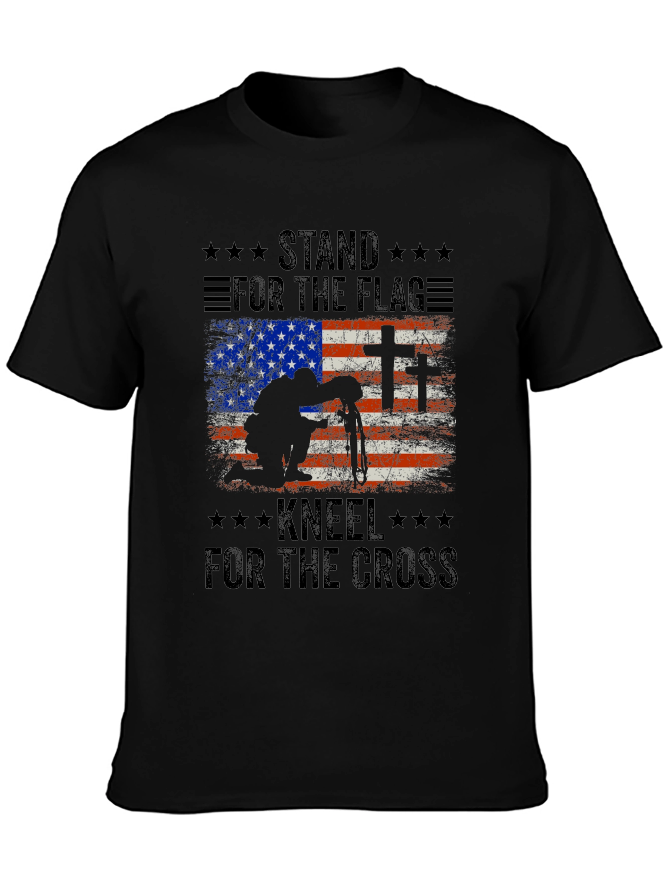 Stand for the Flag Kneel for the Cross T-Shirt