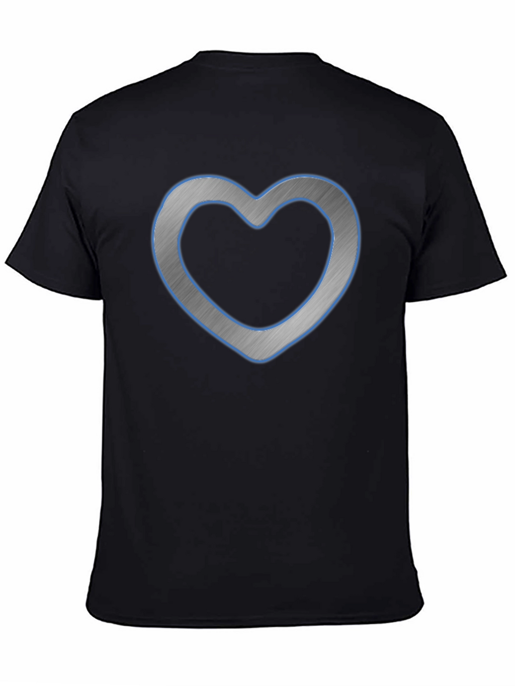 Modern Heart Graphic Tee - Casual Black Shirt