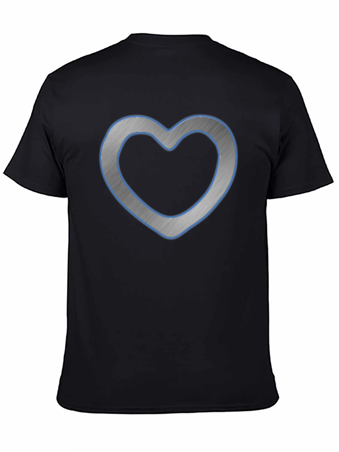 Modern Heart Graphic Tee - Casual Black Shirt