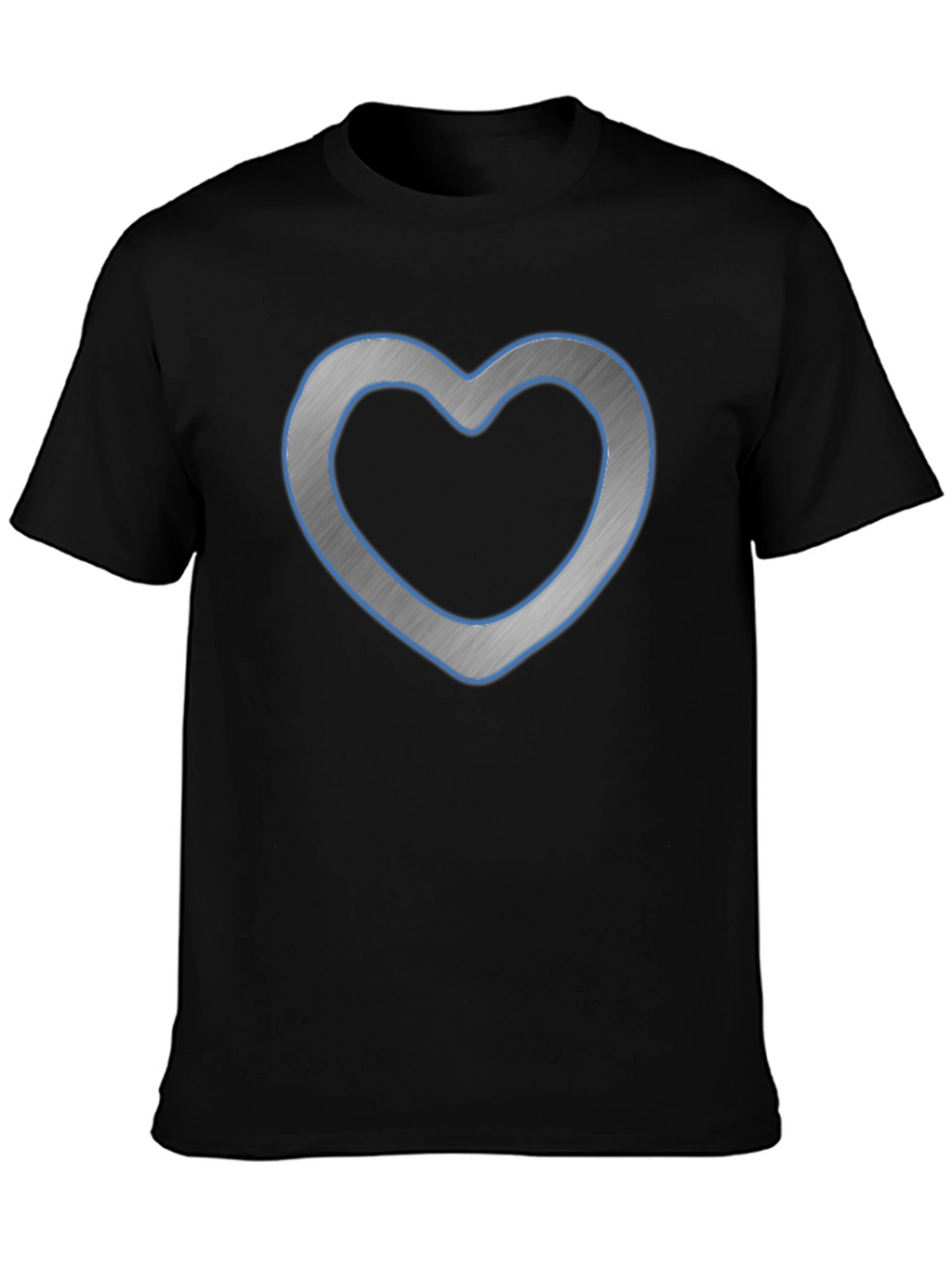 Modern Heart Graphic Tee - Casual Black Shirt