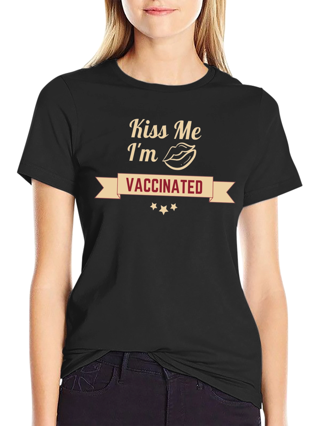 Kiss Me Im Vaccinated T-Shirt Funny Vaccine Humor Tee