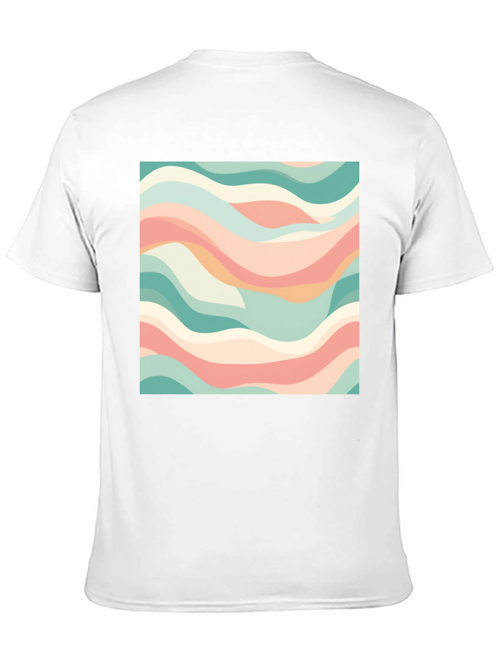 Abstract Wave Pattern T-Shirt - Stylish Black Tee