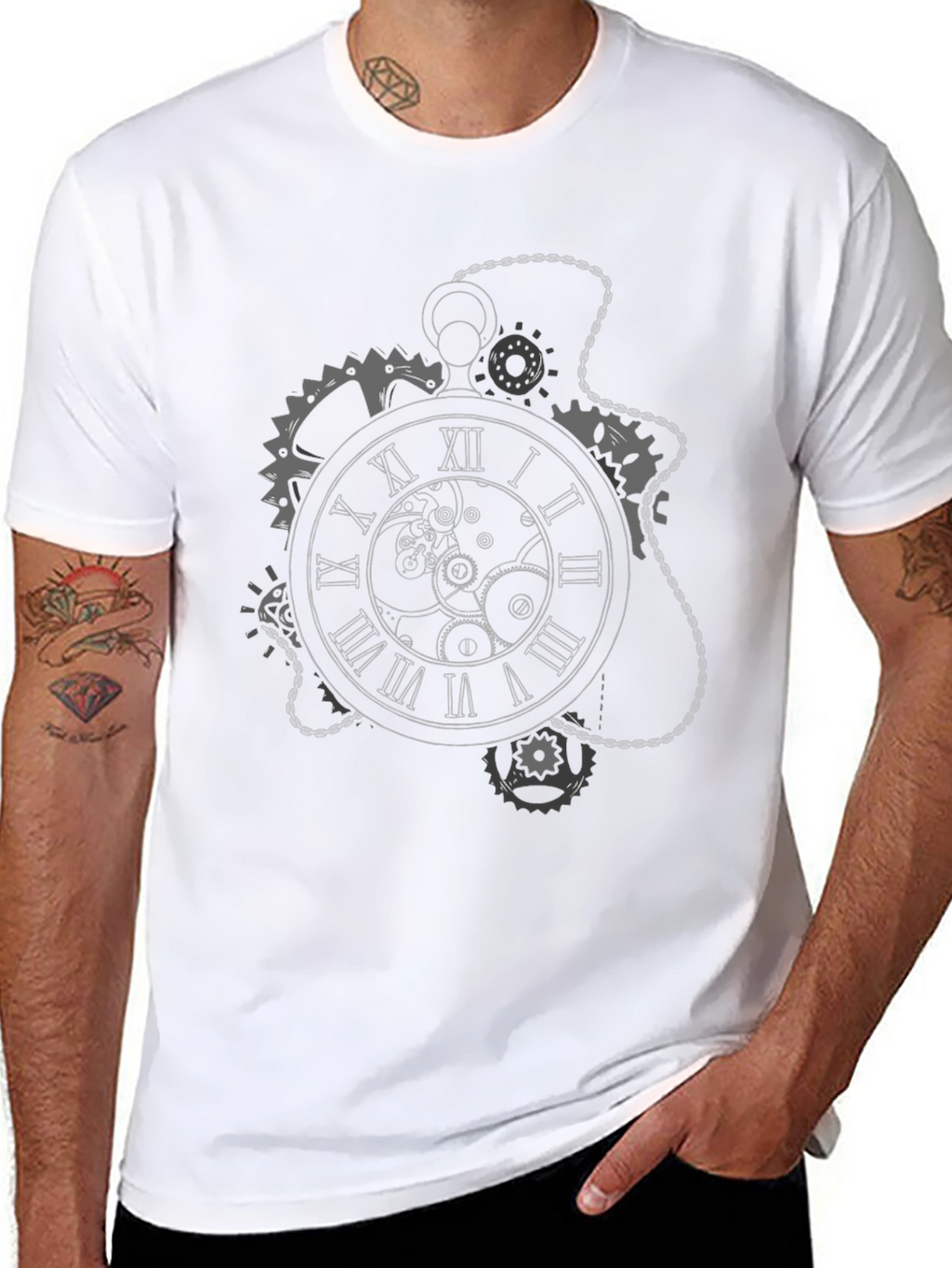 Steampunk Timepiece Graphic T-Shirt