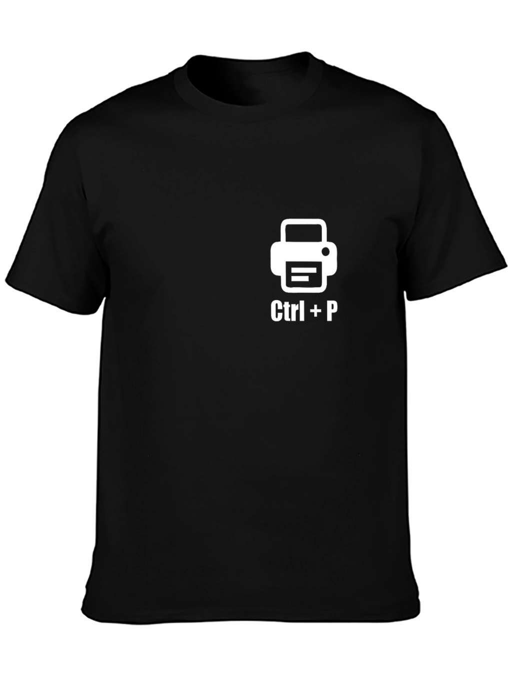 Ctrl+P Print T-Shirt - Black Soft Cotton Great Gift