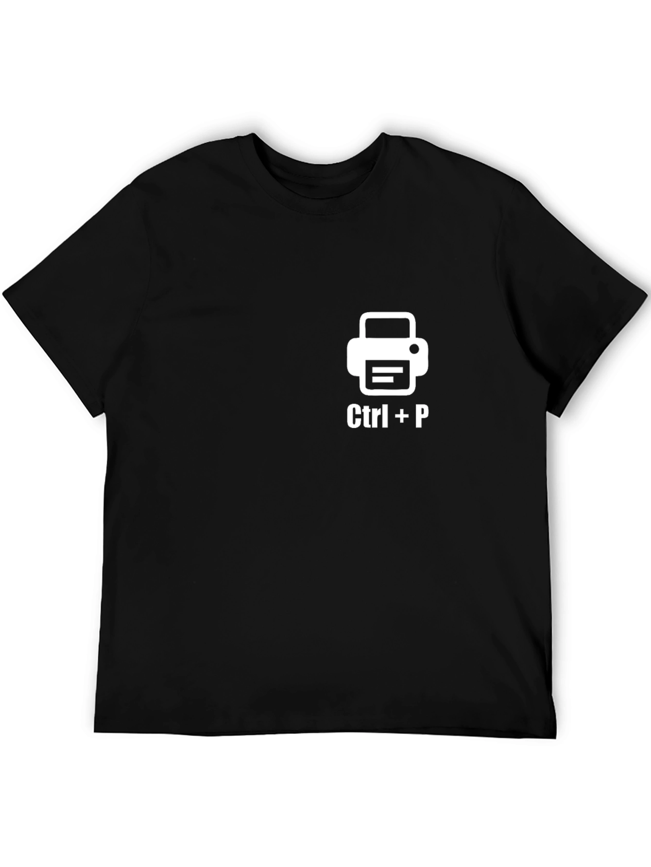 Ctrl+P Print T-Shirt - Black Soft Cotton Great Gift
