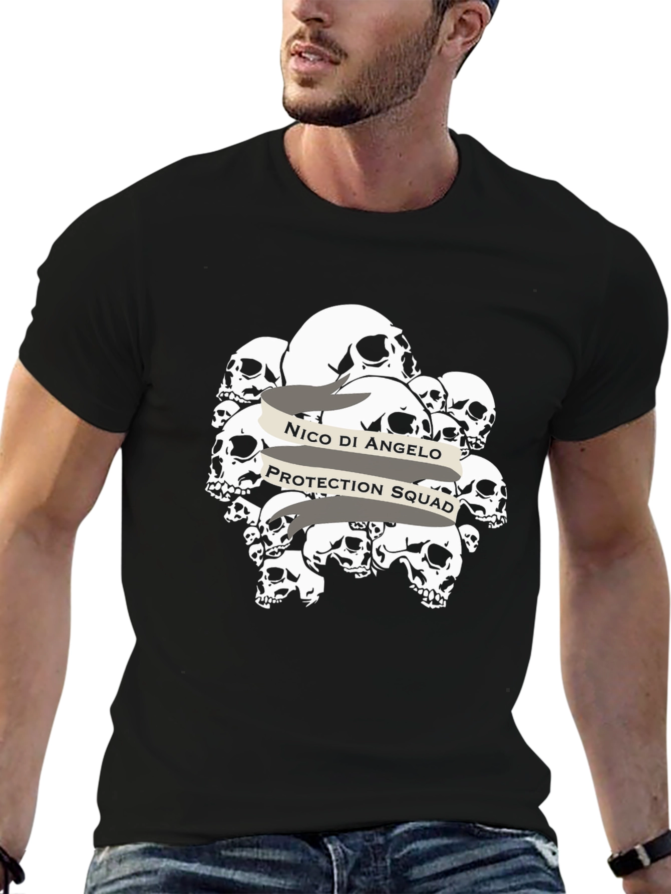 Nico Di Angelo Protection Squad T-Shirt - Black