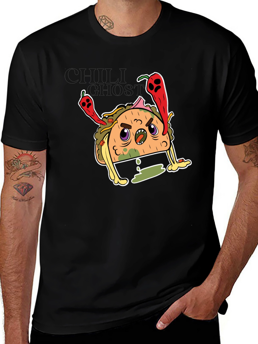 Taco Graphic Tee - Funny Angry Taco Shirt