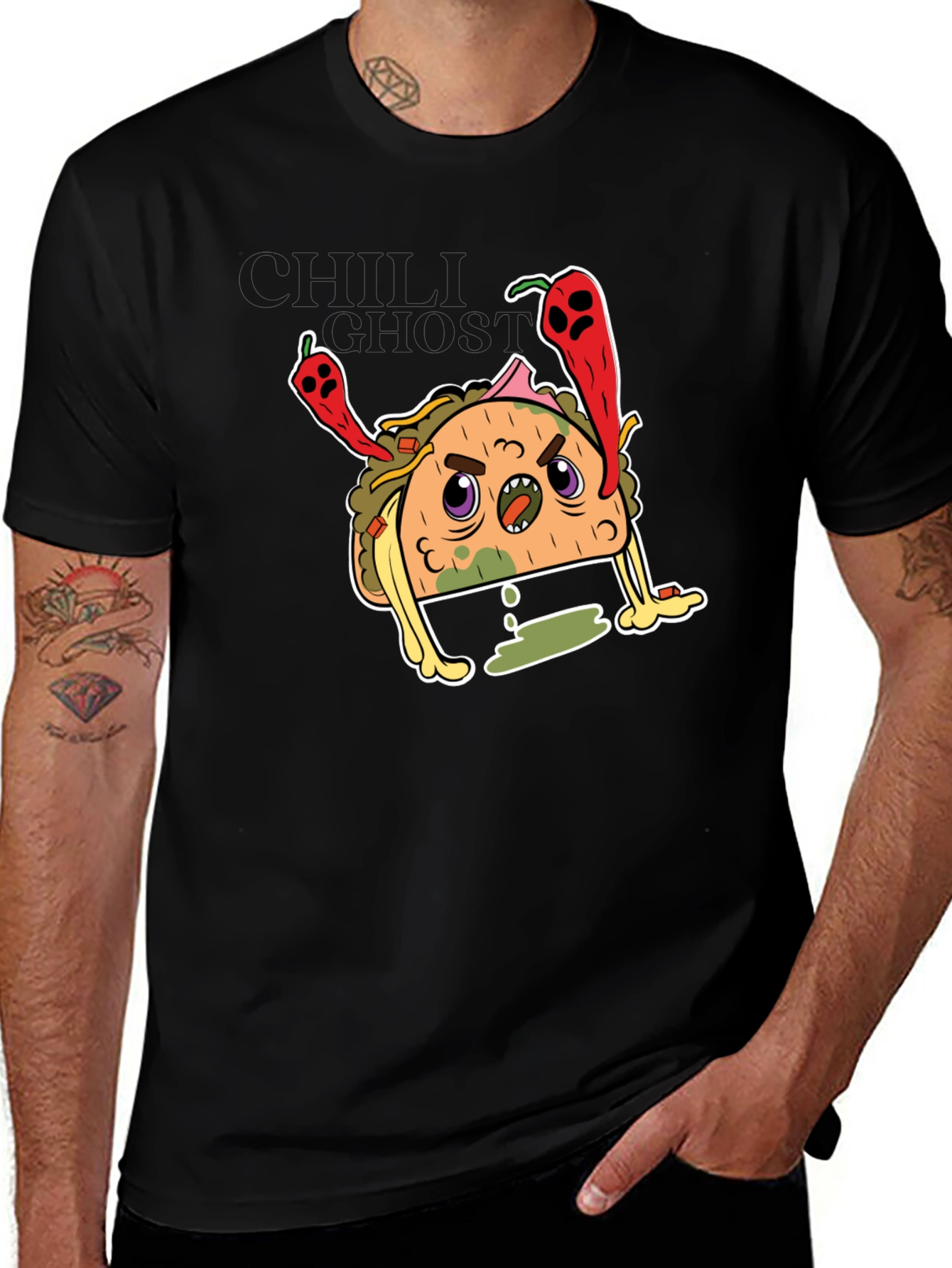 Taco Graphic Tee - Funny Angry Taco Shirt