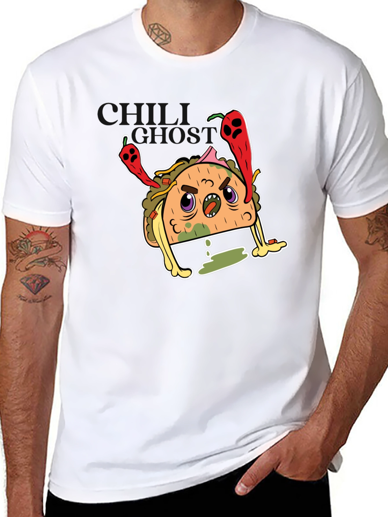Taco Graphic Tee - Funny Angry Taco Shirt