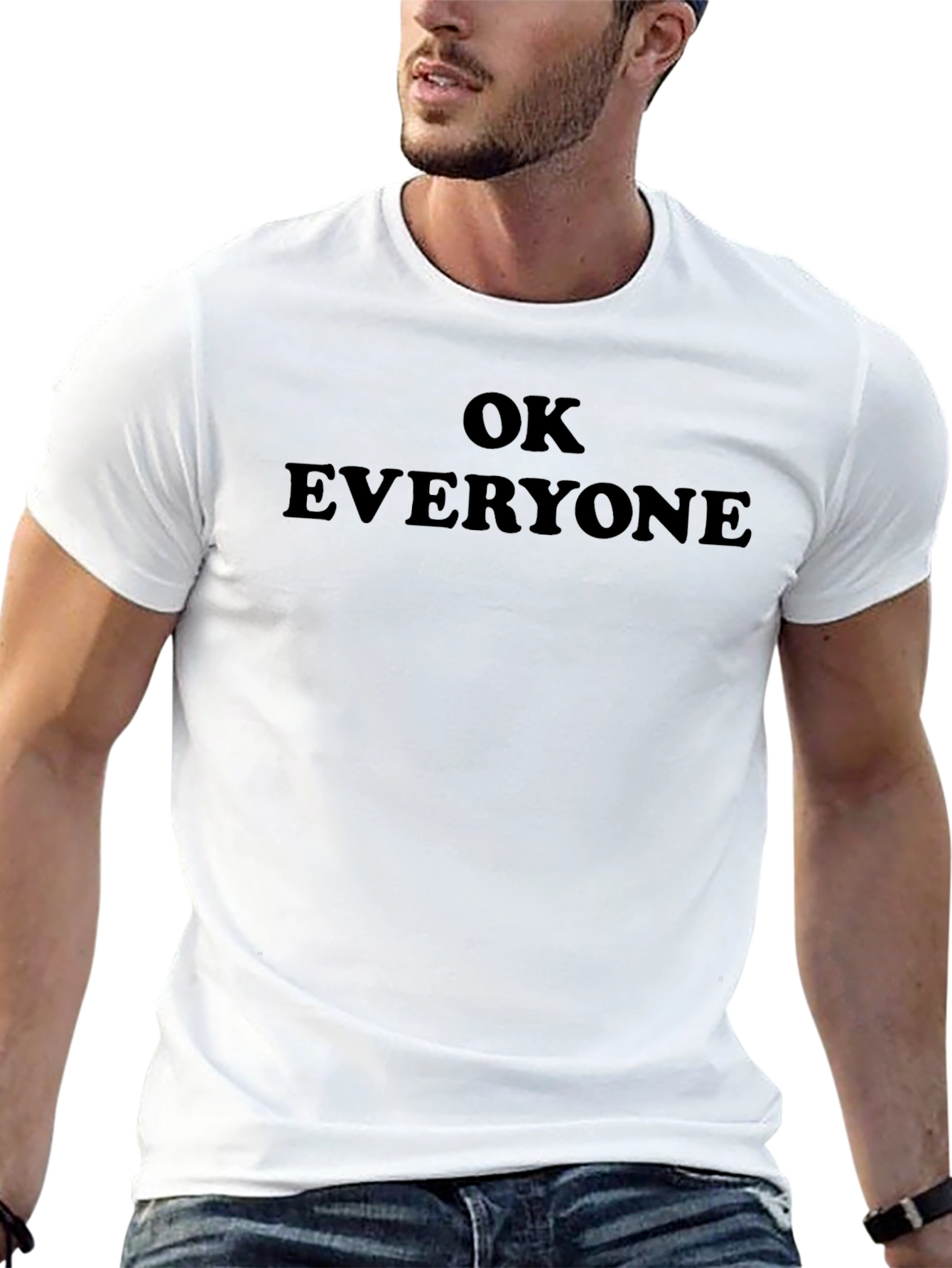 OK Everyone Black T-Shirt - Classic Slogan Tee