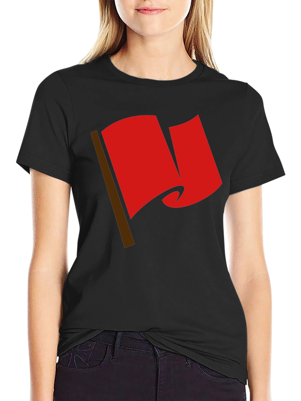 Red Flag Graphic Tee - Bold Statement T-Shirt