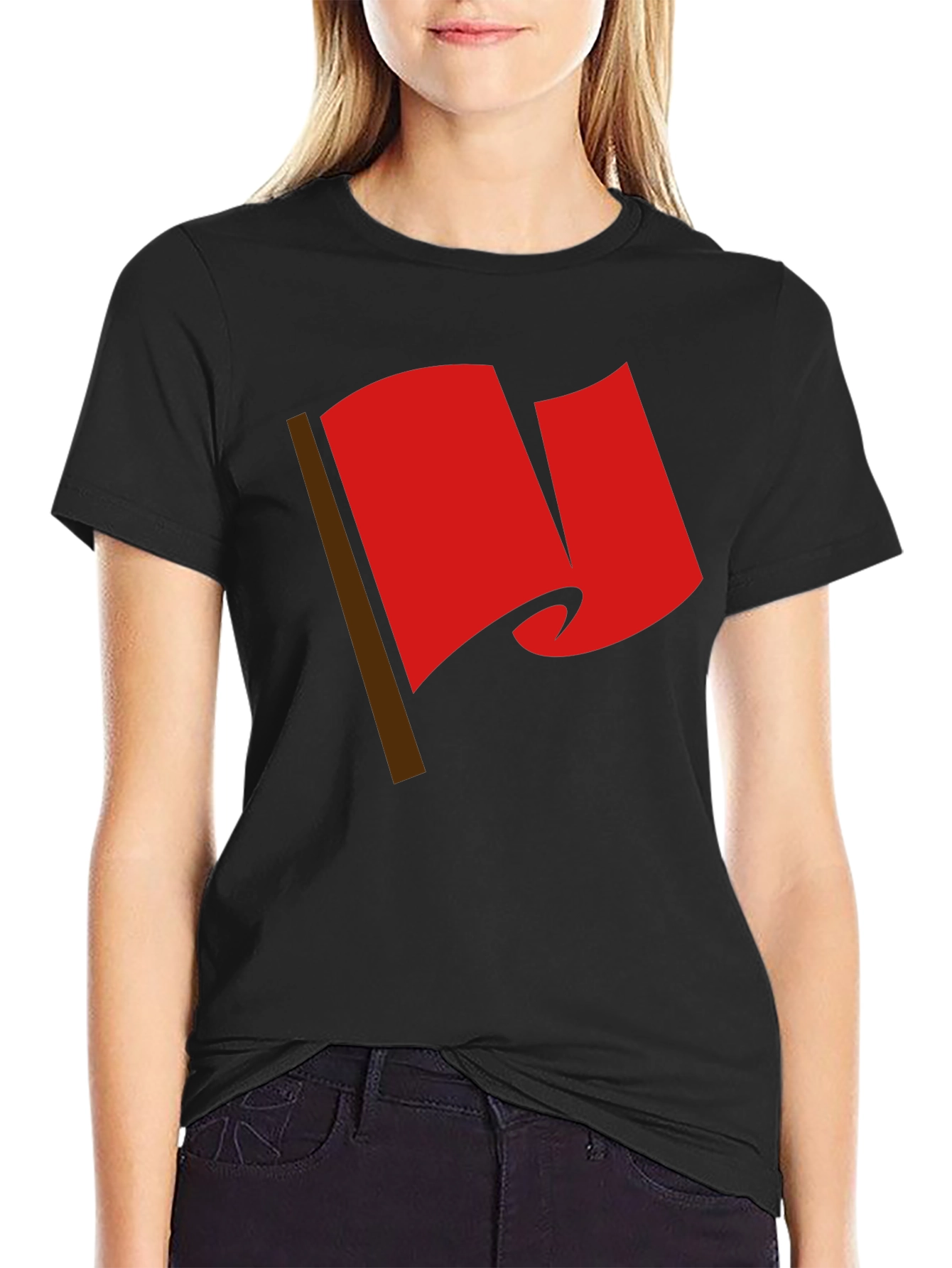 Red Flag Graphic Tee - Bold Statement T-Shirt