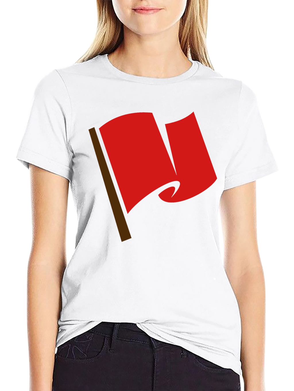Red Flag Graphic Tee - Bold Statement T-Shirt