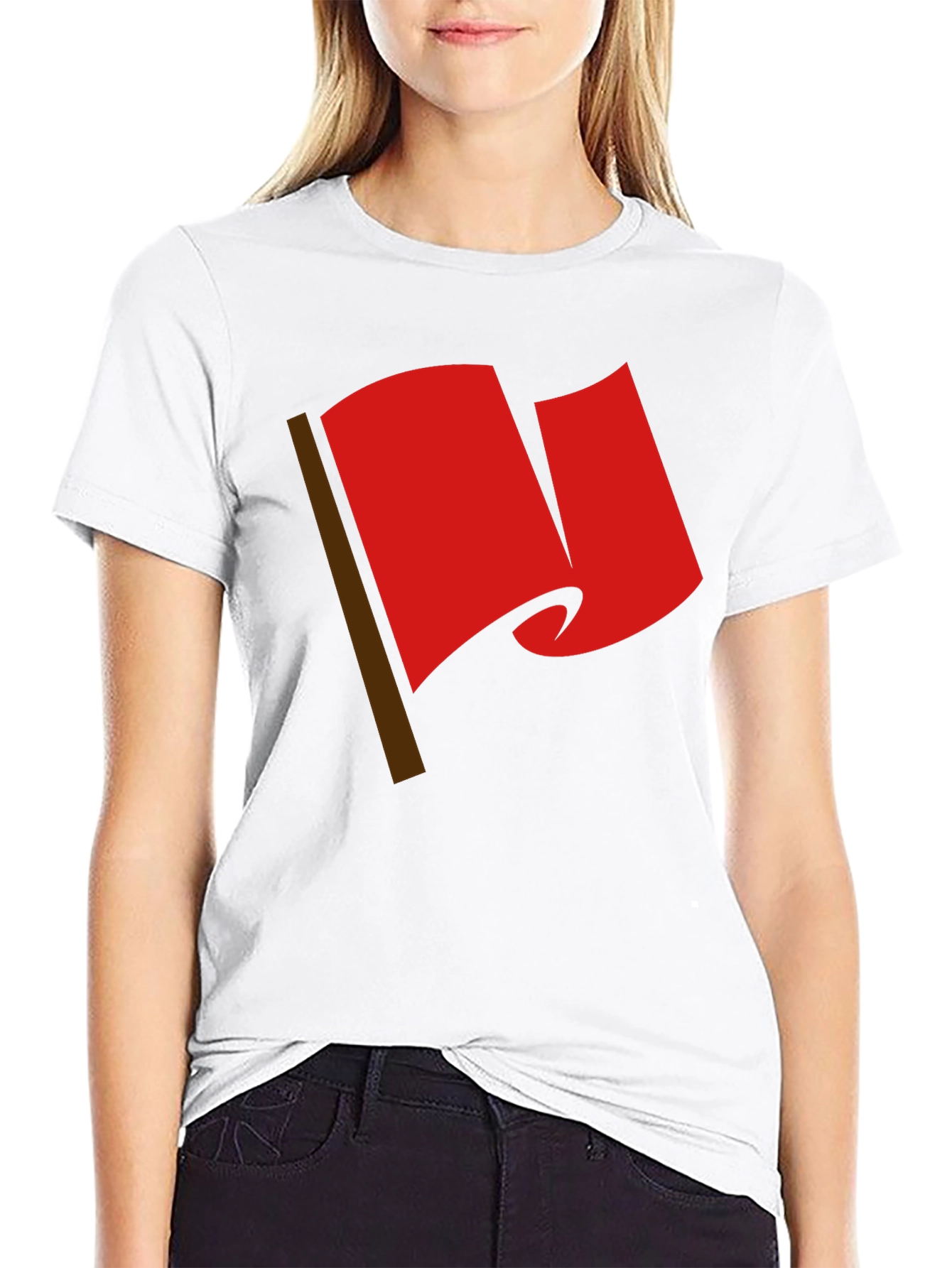 Red Flag Graphic Tee - Bold Statement T-Shirt