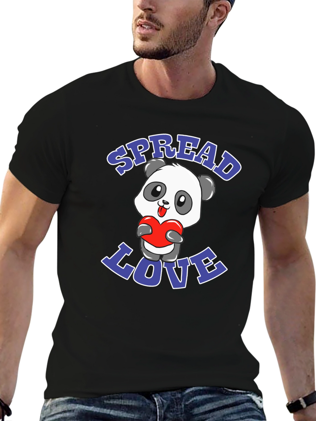 Spread Love Panda Graphic Tee