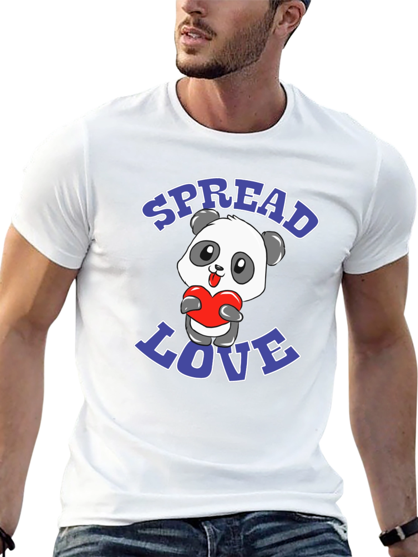 Spread Love Panda Graphic Tee