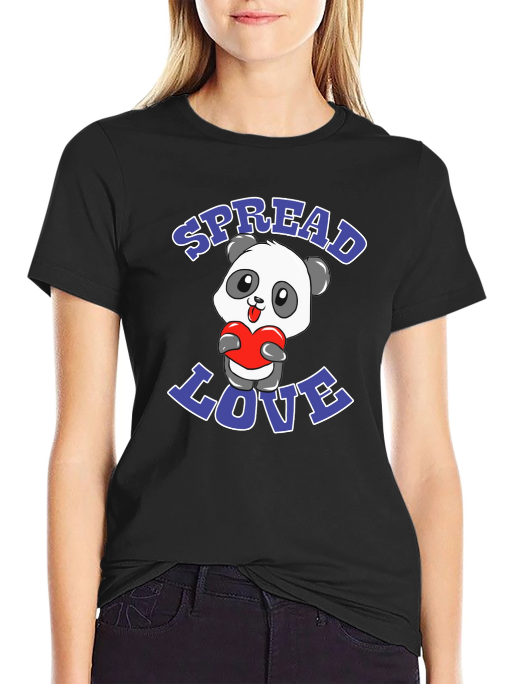 Spread Love Panda Graphic Tee