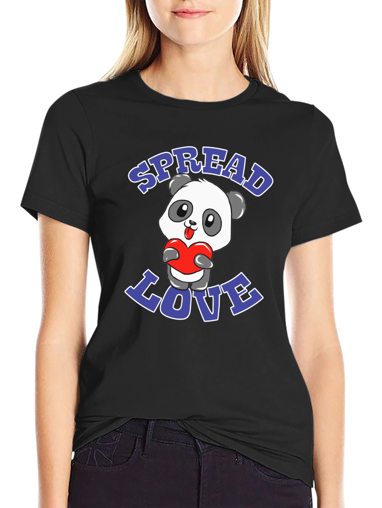 Spread Love Panda Graphic Tee