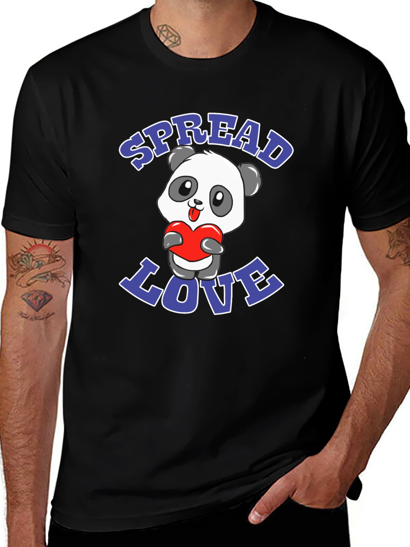 Spread Love Panda Graphic Tee