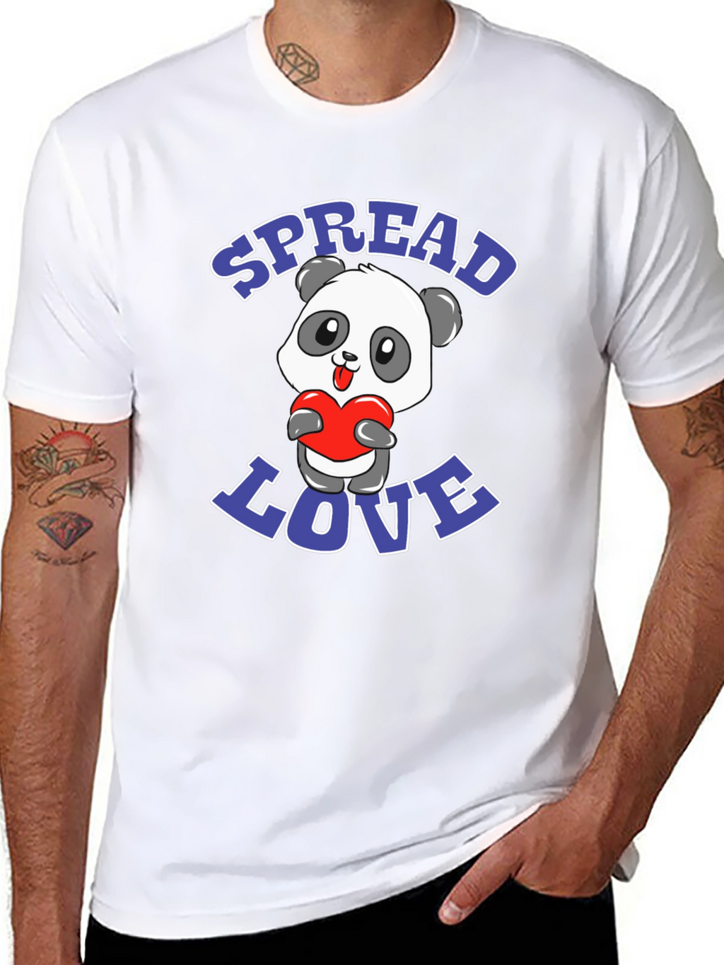 Spread Love Panda Graphic Tee
