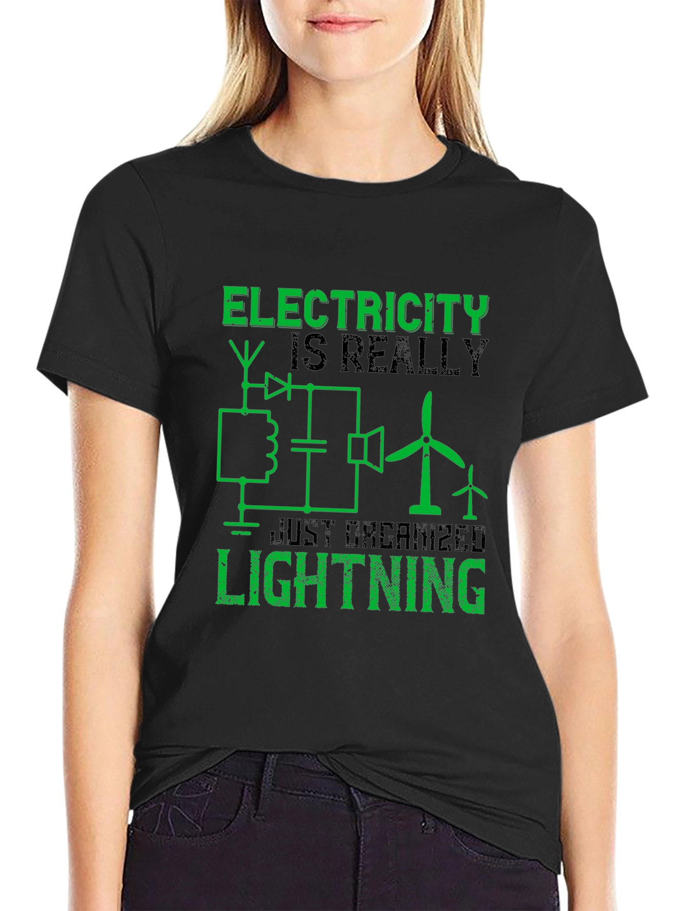 Electricity is Really Just Organized Lightning T-Shirt