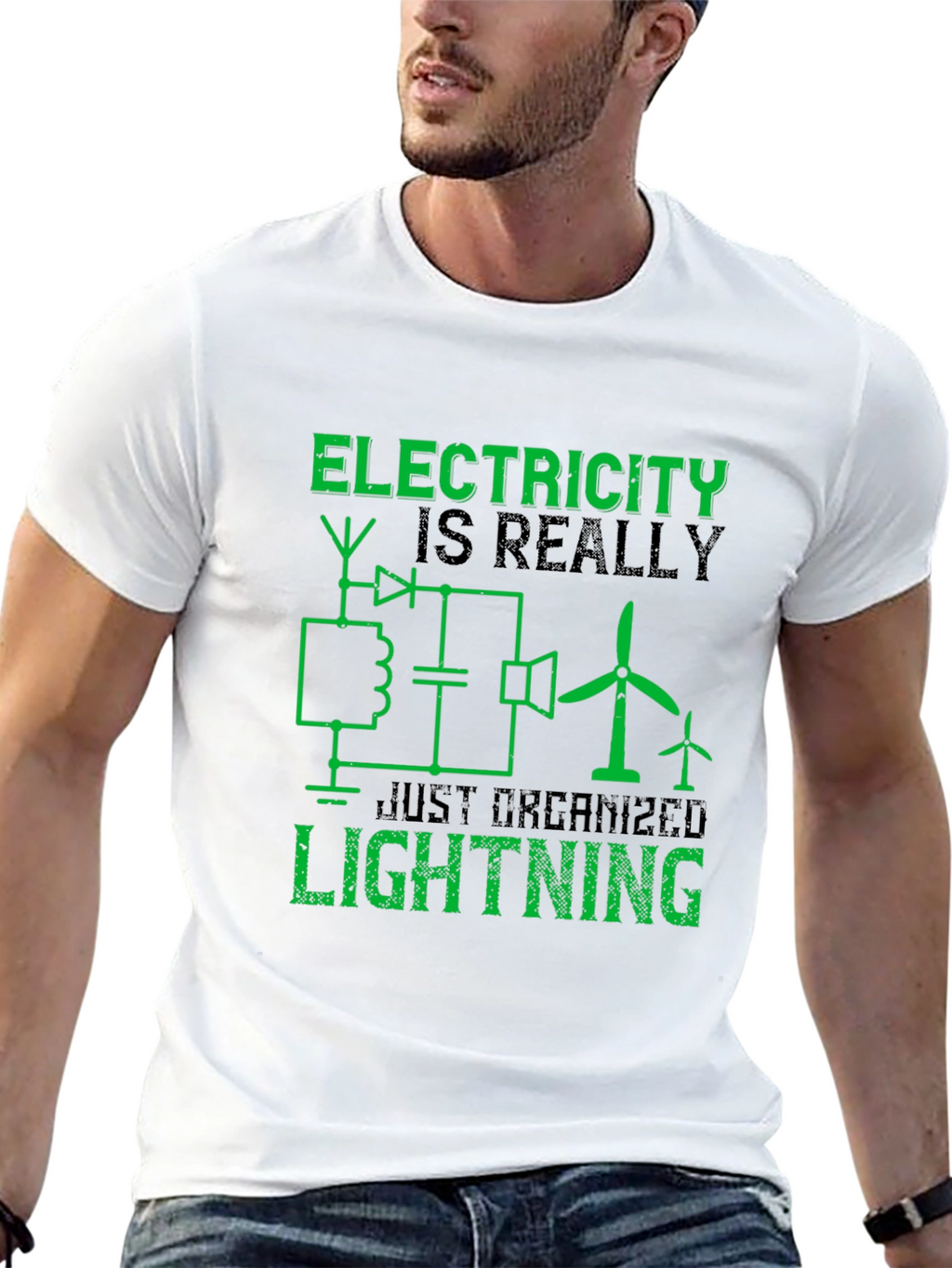 Electricity is Really Just Organized Lightning T-Shirt