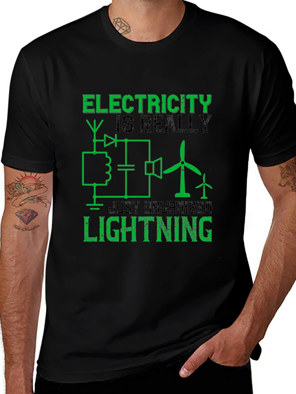Electricity is Really Just Organized Lightning T-Shirt