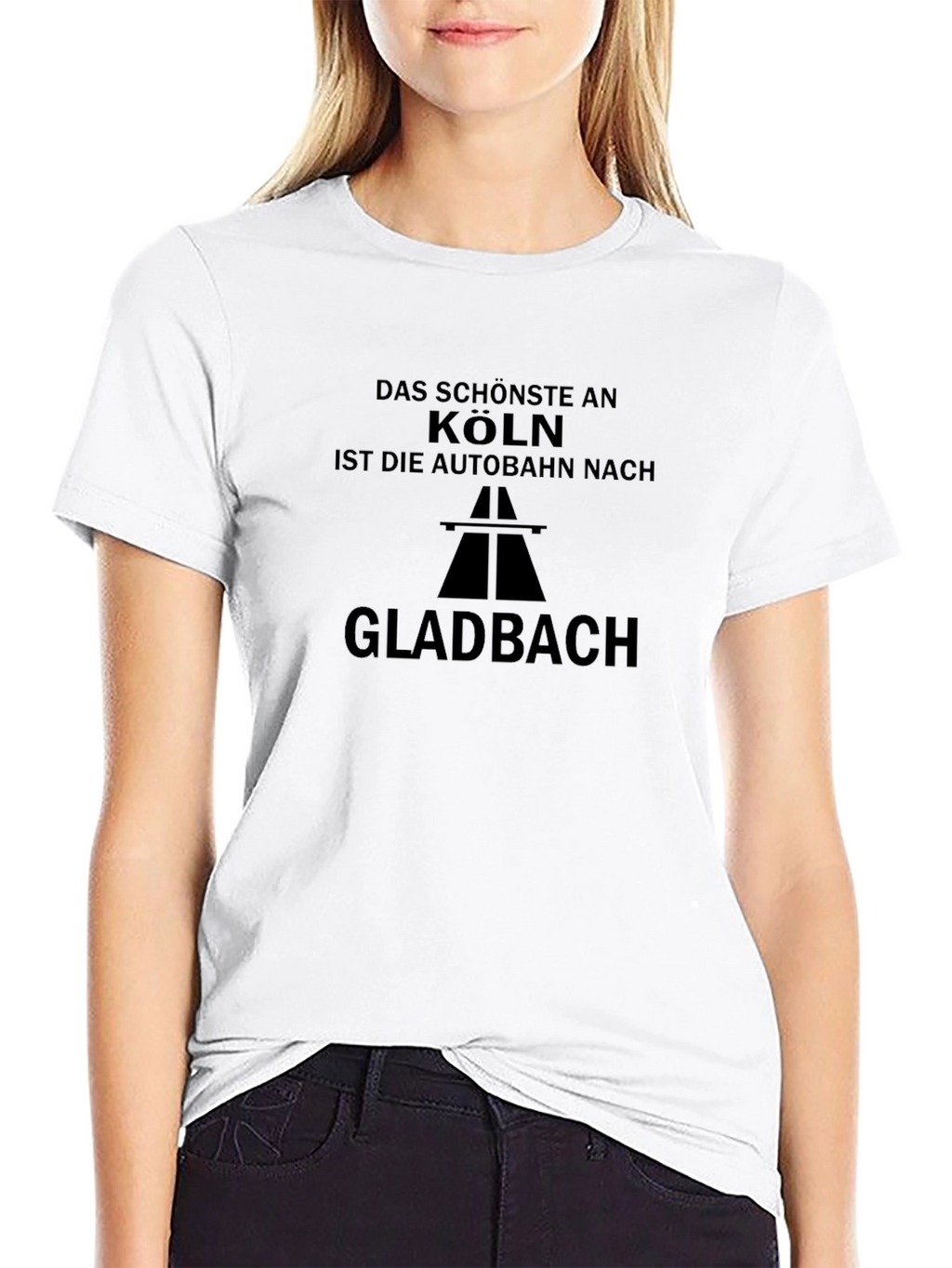Köln Autobahn Gladbach Black T-Shirt