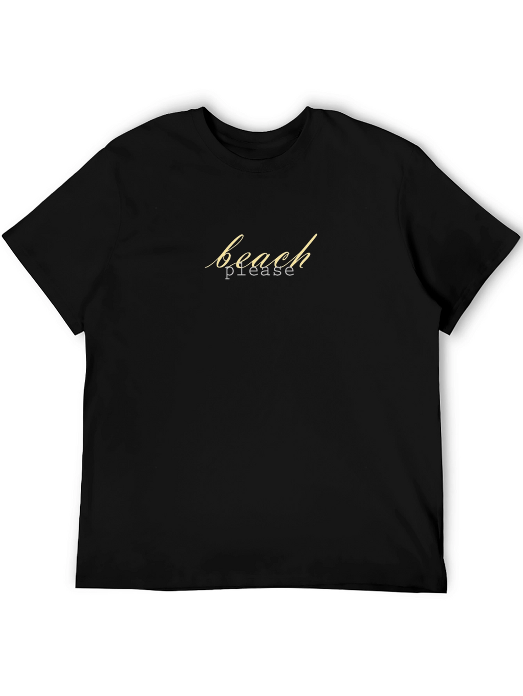 Beach Please Graphic Tee - Stylish Mens Black T-Shirt
