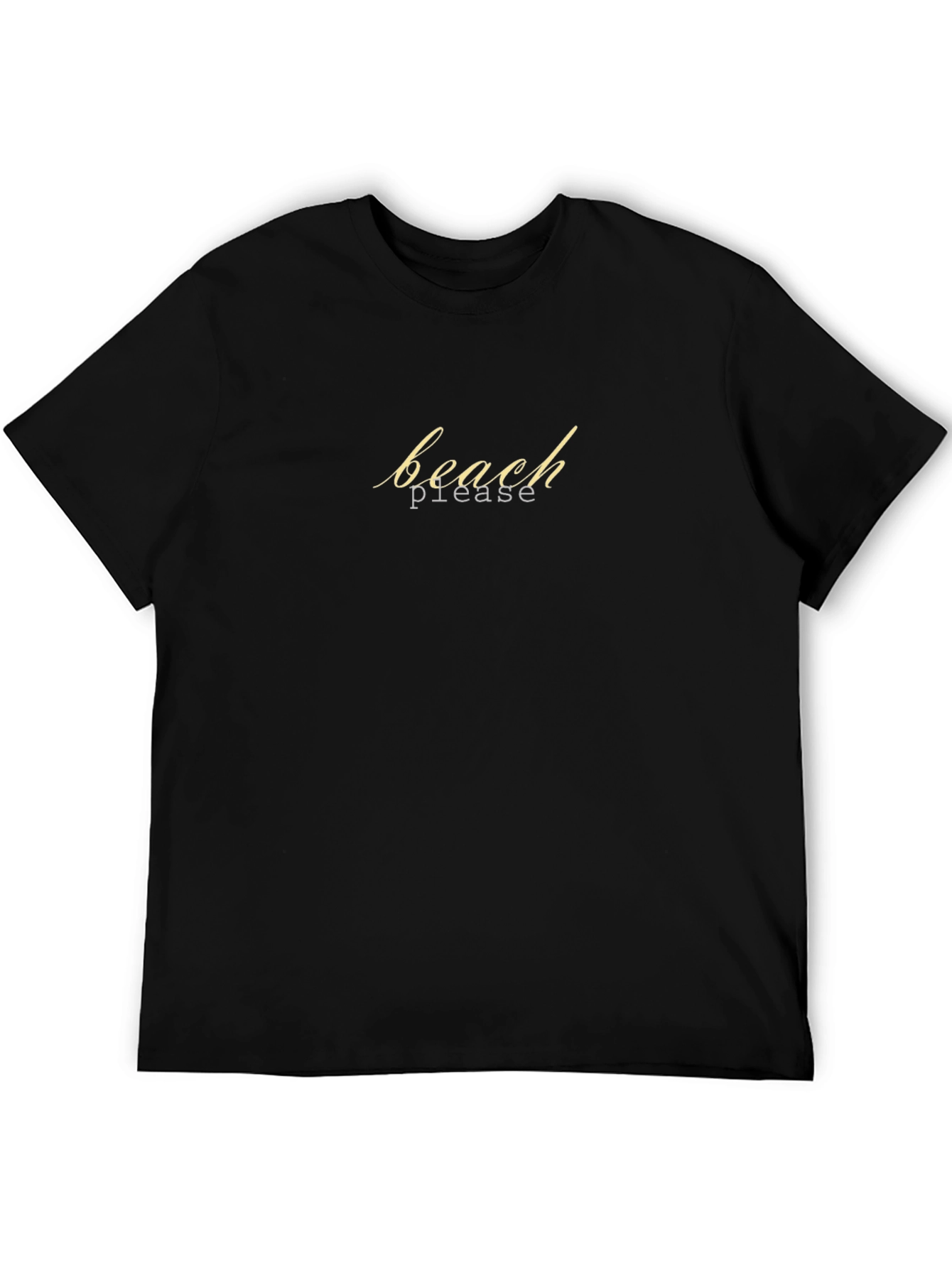 Beach Please Graphic Tee - Stylish Mens Black T-Shirt