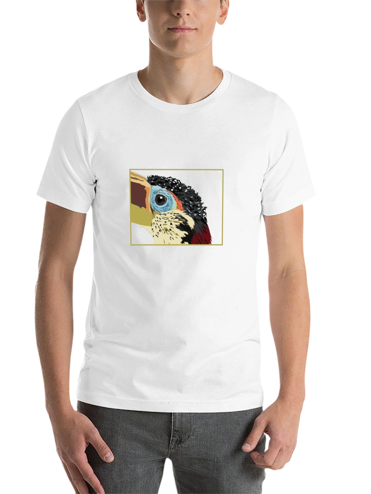 Stylish Black T-Shirt with Bird Graphic