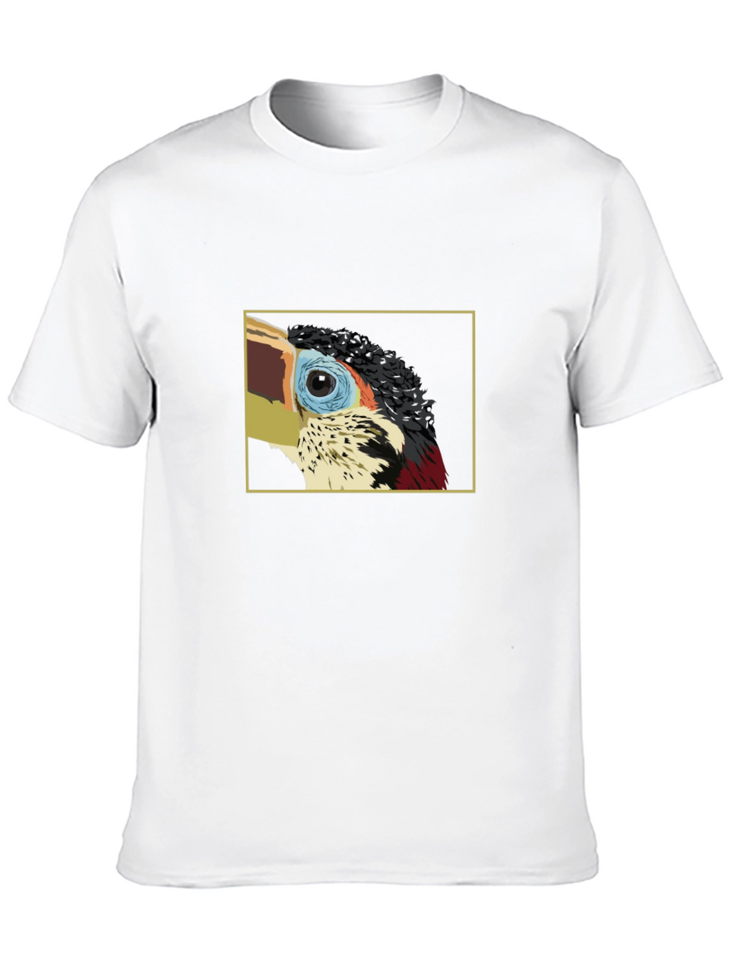 Stylish Black T-Shirt with Bird Graphic