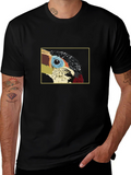 Stylish Black T-Shirt with Bird Graphic