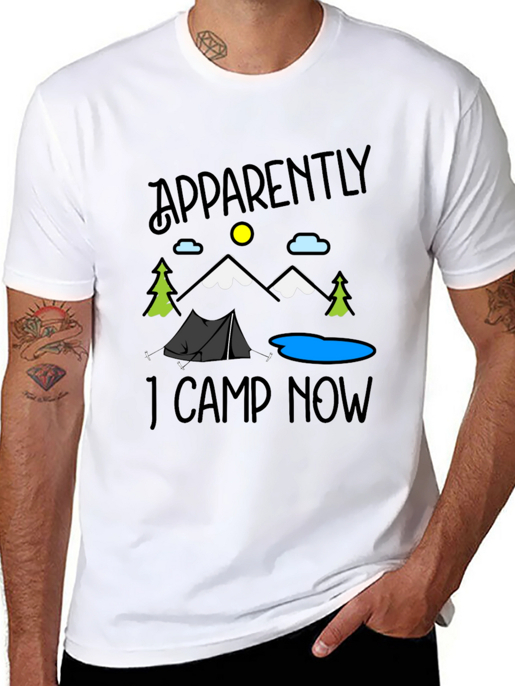 Apparently I Camp Now Graphic Tee