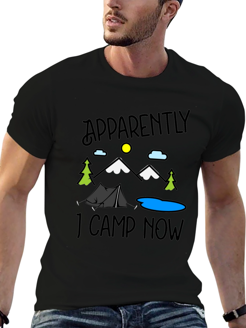 Apparently I Camp Now Graphic Tee