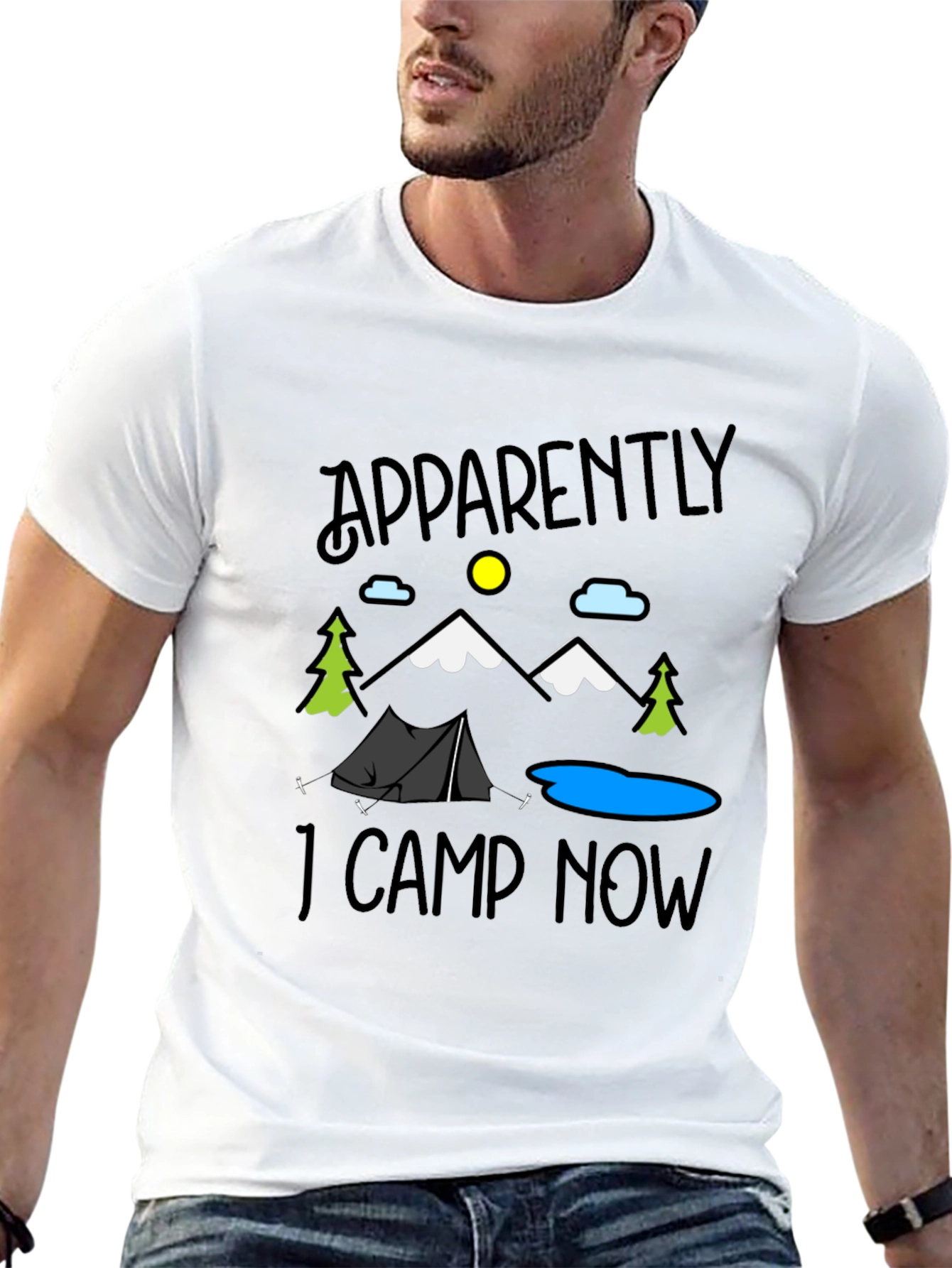 Apparently I Camp Now Graphic Tee