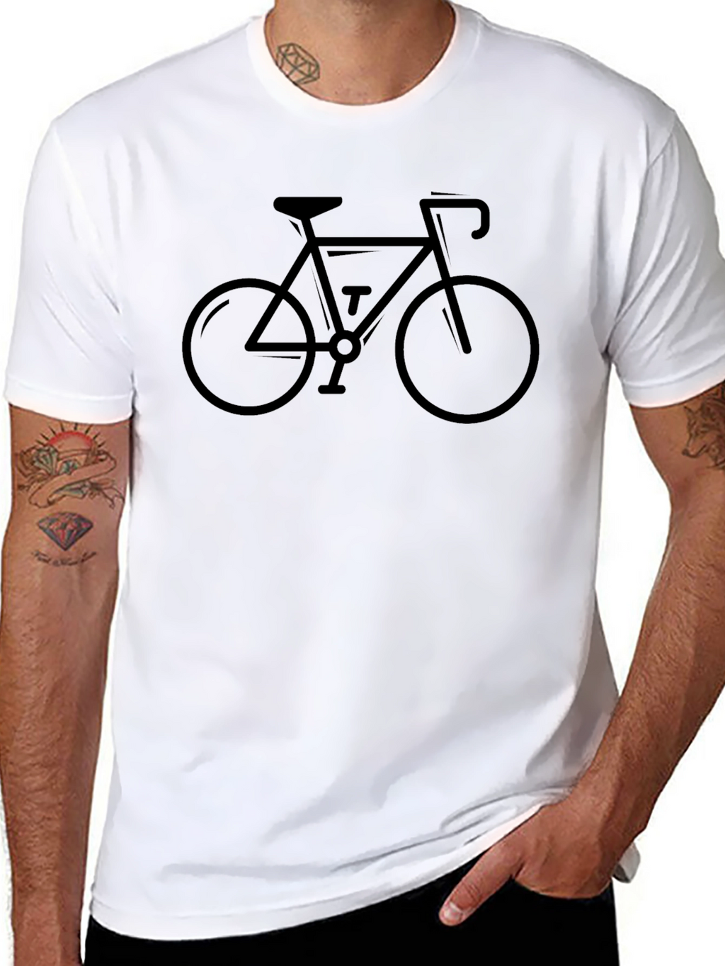 Bike Graphic Tee - Casual Black T-Shirt